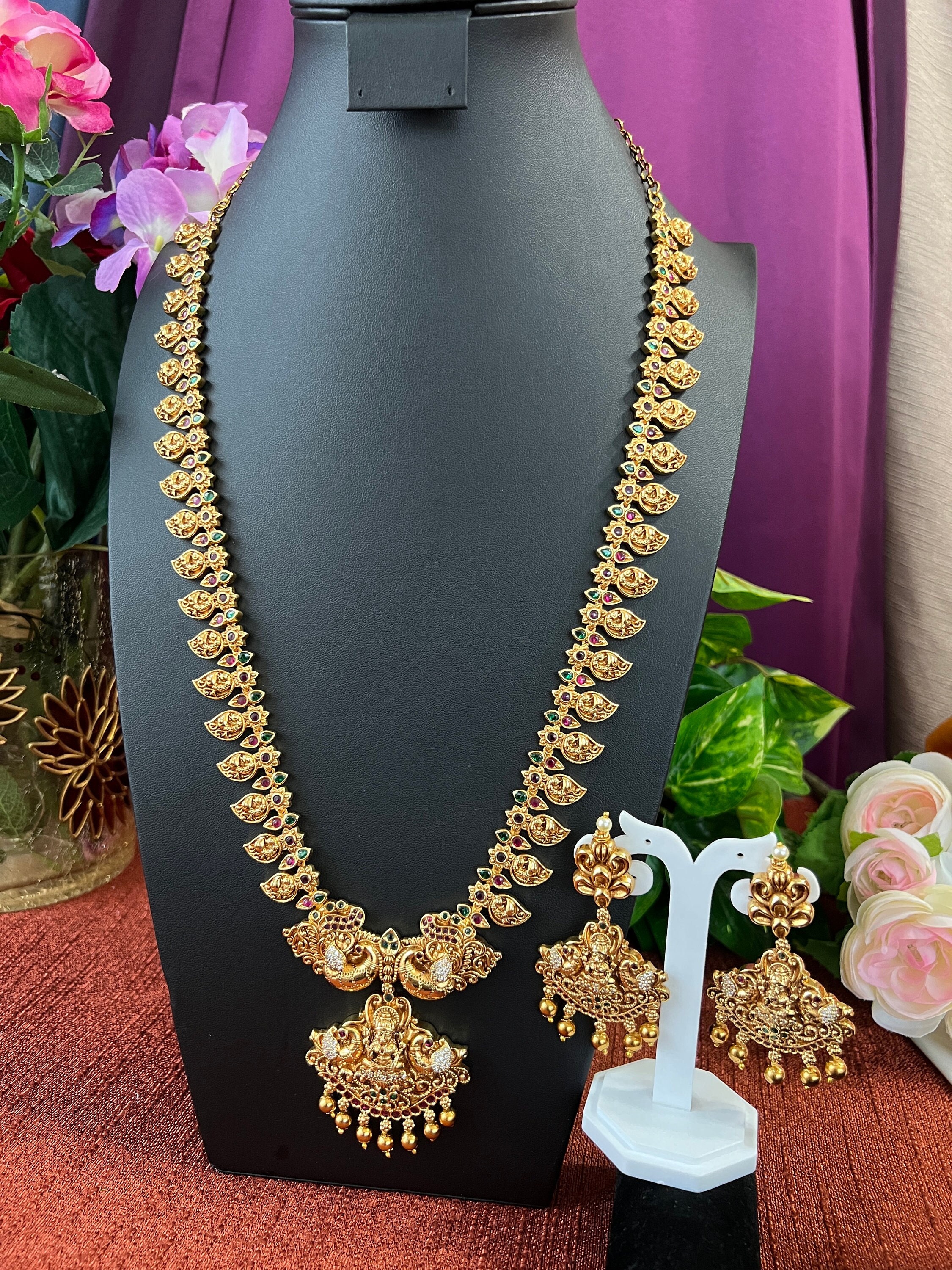 Jewelry Nakshi Mango Mala Nakshi Goddess Lakshmi Mango Leaf - Main Image