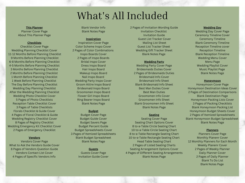 175 Page Wedding Planner Printable Printable Wedding Kit - Etsy