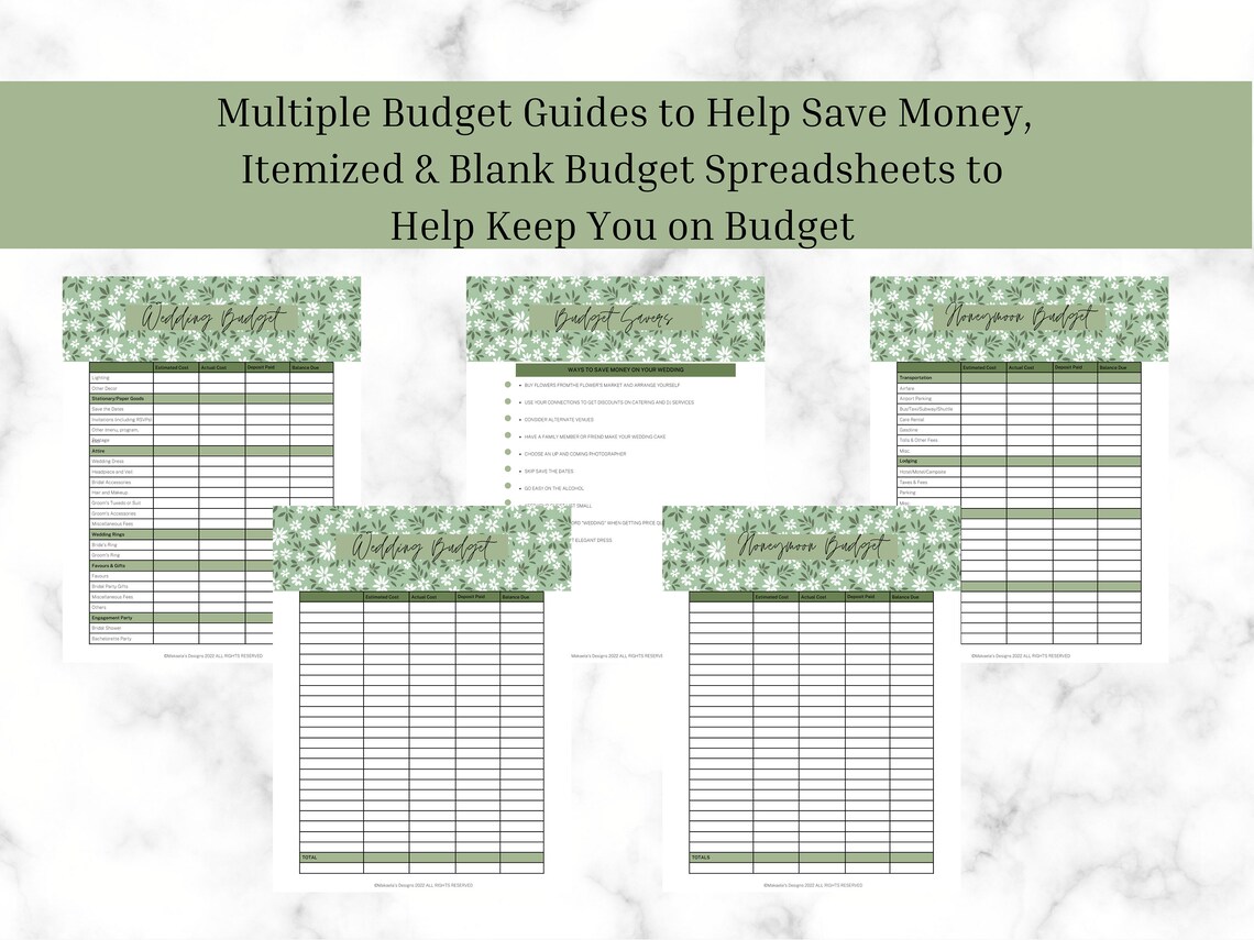 175 Page Wedding Planner Printable Printable Wedding Kit - Etsy