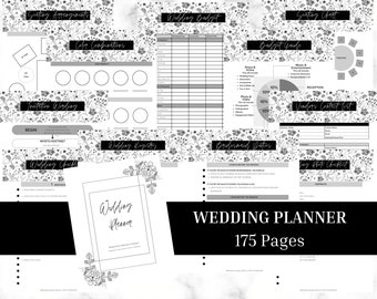 175 Page Wedding Planner Printable | Printable Wedding Kit | Wedding Binder | Wedding Planning Checklist | Wedding Planner Book | Floral