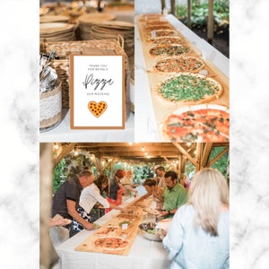 Pizza Our Wedding Sign | Printable Pizza Wedding Sign | Thank you sign | Thank you for being a Pizza Our Wedding | Minimalist Wedding Sign