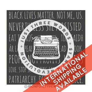 Just Three Words Start a Revolution -  4&quot;x 4&quot; Vinyl Sticker