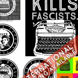 The Propaganda Pack: 6 Assorted Iron Fox Typewriter Stickers