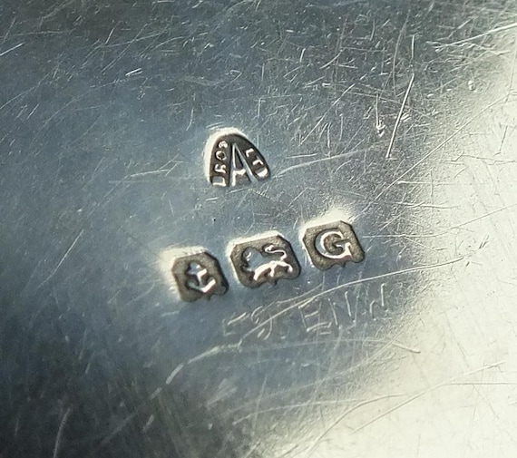 Fine Art Deco Solid Silver Engine Turned Engraved… - image 5