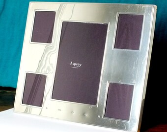 ASPREY & CO Rare Large Solid Silver Five Aperture Photo Frame - Birmingham 2007 - Asprey and Co Ltd - RRP 1550GBP
