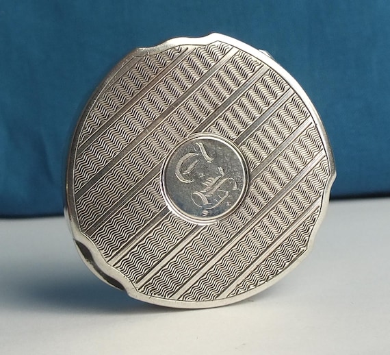 Fine Art Deco Solid Silver Engine Turned Engraved… - image 2