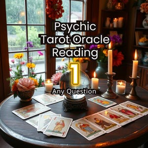 Psychic Tarot Oracle Reading, One Question Future Fortune reading for past or present love romance work or finance