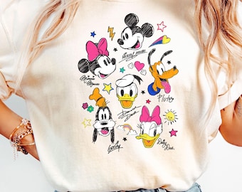 Mickey and Friends Shirt, Disneyland Magical Sweatshirt, Disney Characters T-Shirt, Retro Walt Disney Shirt, Disney Best Friends Shirt