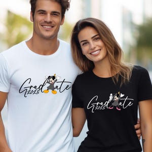 Minnie Graduate Shirt, Mickey Graduate Shirt, Disney Graduation Tees, Graduation Gift, Last Day Of School Shirt, Senior Class 2025 Shirt