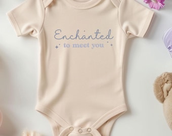 Enchanted To Meet You Baby Bodysuit, Cute Newborn Outfit, New Baby Bodysuit, Enchanted to Meet You Shirt, Baby Shower Gift