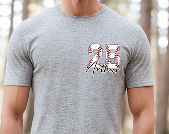 Custom Baseball Number Shirt, Baseball Lover Tee, Personalized Baseball Player Shirt, Baseball Fan Gift, Name and Number Baseball Tee