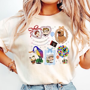Disney Up T-Shirt, Coquette Bow Shirt, Ellie And Carl Shirt, Disney Adventure Shirt, Disney Pixar Up Shirt, Disney Family Trip Shirts