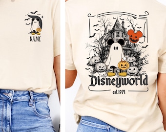 T-shirt d'Halloween personnalisé, chemise Halloween familiale assortie, sweat-shirt d'Halloween Disney World, t-shirts d'Halloween fantômes personnages Disney