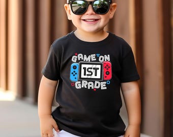 Camiseta Game On Grade, camiseta personalizada para grado, camiseta gamer para niño, camiseta para el primer día de clases, sudadera para estudiante, camiseta para niño de 4.º grado