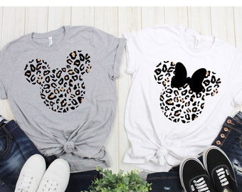 Disney Animal Kingdom Shirt, Disney Family Matching Shirt, Disney Safari Trip Shirt, Mickey And Minnie Leopard T-Shirt, Disneyland Vacay Tee