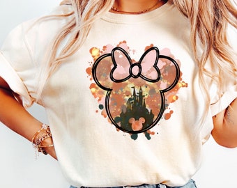 Disney Ear Shirt, Minnie Mouse Shirt, Disney Shirt for Women, Minnie Castle Sweatshirt, Disney Castle Shirt, Disneyland Family Trip Shirt