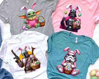 Star Wars Character Easter Shirt, Happy Easter T-Shirt, Star Wars Sweatshirt, Star Wars Characters Easter Eggs Shirt, Easter Day Kids Shirt