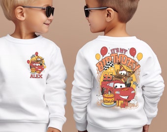 McQueen Birthday Boy Shirt, Disney Custom Cars Birthday Shirt, Disneyland Family Matching Sweatshirt, Disneyworld Vacation Tee, Gift For Kid