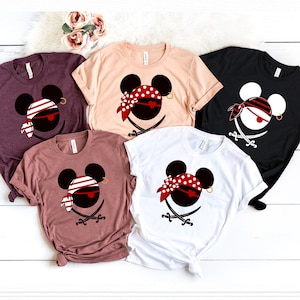 Disney Pirates of Caribbean Shirt, Mickey Minnie Pirates Shirt, Disney Cruise Shirt, Disney Family Matching Shirt, Disneyland Trip Sweat image 1