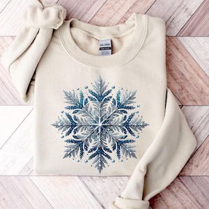 Snowflake Sweat Shirt - Etsy