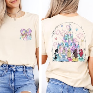 Disney Princess Castle Shirt, Disneyland Castle Best Friends Gift, WDW Girls Trip Shirts, Disney World Vacation Sweatshirt, Gift For Girls