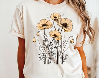 Vintage Flower Shirt, Gift For Women, Garden Lover Shirt, Fall Sweater, Flower Lover Shirt, Gift For Mom, Flower Sweatshirt, Autumn Shirt