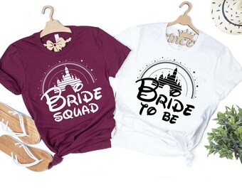 Disney Bridal Party Shirts, Disney Bride Squad T-Shirt, Bride To Be Shirt, Disney Castle Shirt, Disney Bride Shirt, Disney Couple Shirt