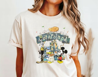 Potatoland Shirt, Mickey and Friends Disney Potatoland Shirt, Vintage Mickey Goofy Donald Welcome To Potatoland T-Shirt, Disney Castle Shirt