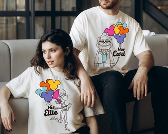 Disney Up Shirt, Disney Couple Shirt, Ellie And Carl Shirt, Disney His Carl Her Ellie Shirt, Disney Couple Gift Shirt, Pixar Up Sweatshirt