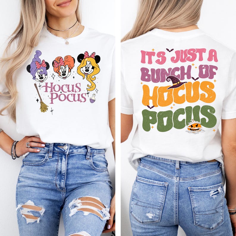 Disney Halloween Sweatshirt, Minnie And Daisy Halloween Shirt, Disney Witch Movie Sweatshirt, Disneyland Halloween Party Shirt, Family Gift image 2