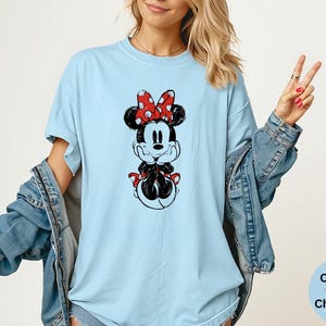 Comfort Colors® Cute Minnie Mouse Shirt, Vintage Minnie Mouse Shirt, Retro Disney Mickey & Friends Shirt, Disneyland Vacation Shirt image 10