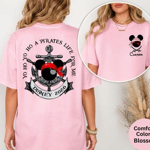 Comfort Colors® Disney Pirate Cruise Shirt, Custom Family Cruise Shirt, Mickey Mouse Pirate Shirt, Personalized Mickey minnie Pirates Shirt image 9