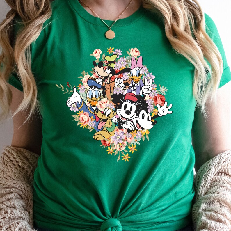 Flowers Mickey And Friends Shirt, Disney Garden Festival Shirt, Disney Trip Shirt, Disneyland Family Vacation Shirt, Disney Kids Shirt image 3