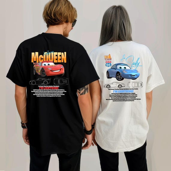 Cars Matching Shirt, Disney Cars T-shirt, Disney Couple Shirts, McQueen Sweatshirt, McQueen and Sally Couple Shirt, Cars McQueen Shirt