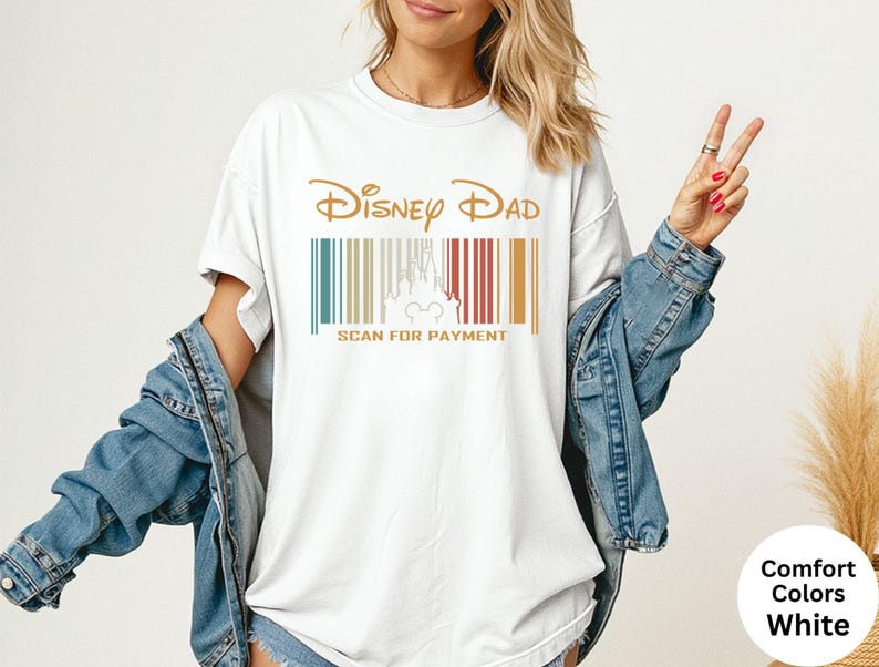 Comfort Colors® Disney Dad Scan For Payment Shirt, Funny Disney Dad Shirt, Father's Day Gift, Dad Tees, Mickey Disney Shirt, Disney Dad Tee image 10
