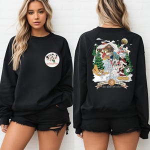 Walt Disney World Christmas Shirt, Mickey And Friends Christmas Shirt, Disney World Christmas Shirts, Merriest Place In the World T-Shirt image 3