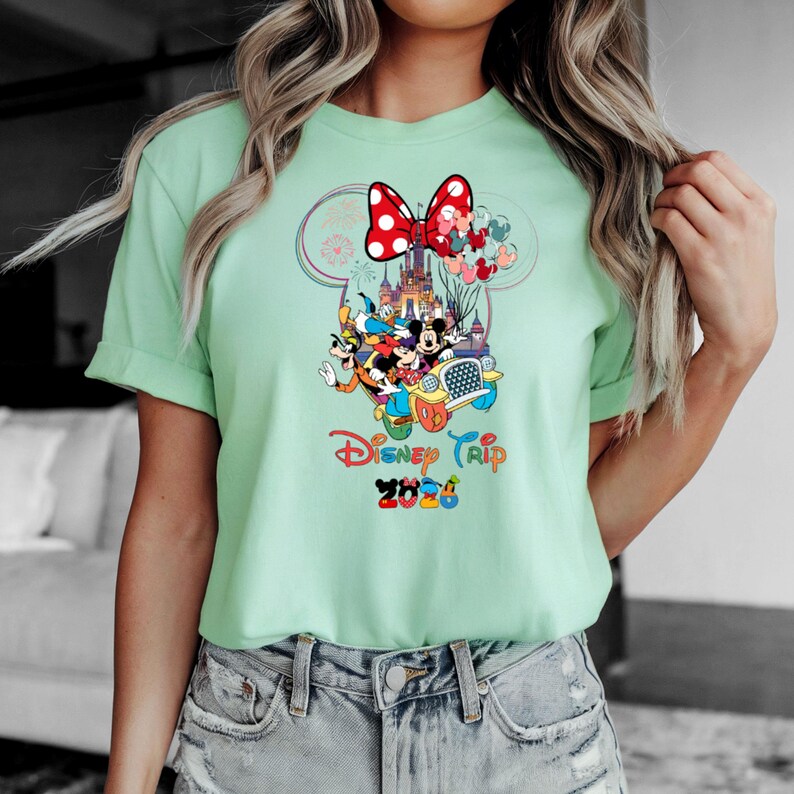 Disney Trip 2026 T-Shirt, Disney Trip Group Shirt, Disney Family Matching Shirt, Mickey And Minnie Shirt, Disneyland Vacation Sweatshirt zdjęcie 6