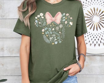 Camiseta de Minnie Mouse con flores de primavera de Disney, camiseta del Festival de Flores y Jardines de Epcot, camiseta de viaje familiar a Disney, camiseta de vacaciones en Disneyland