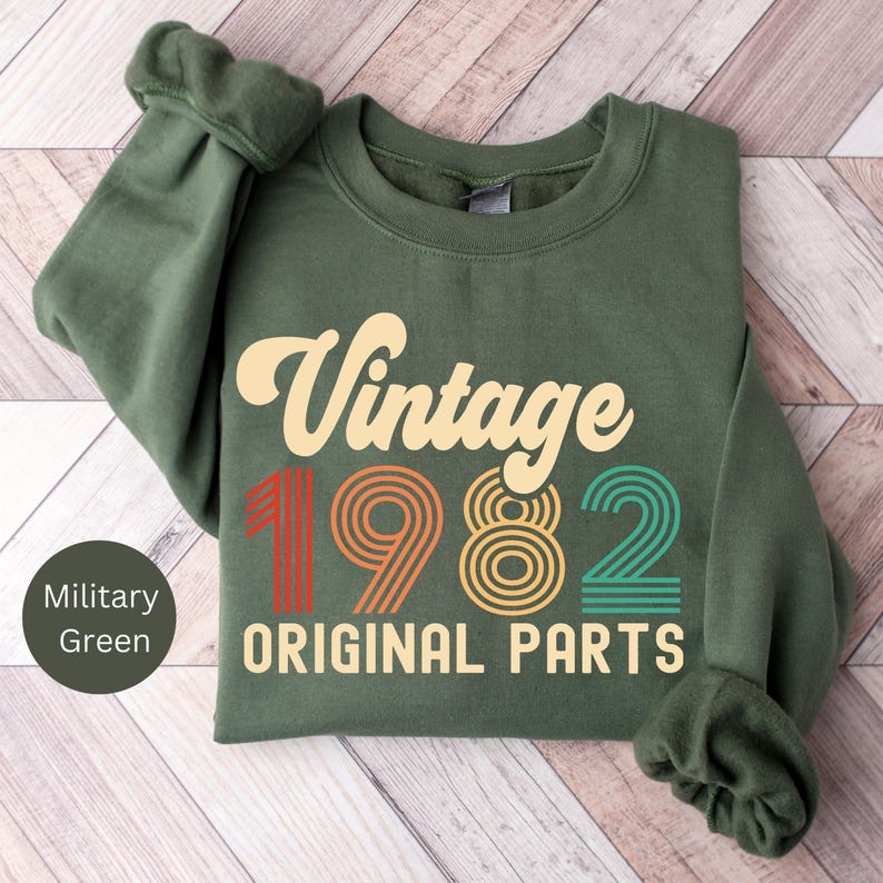 1982 Vintage T-shirt, 1982 Original Part Shirt, 1982 Birthday Shirt ...