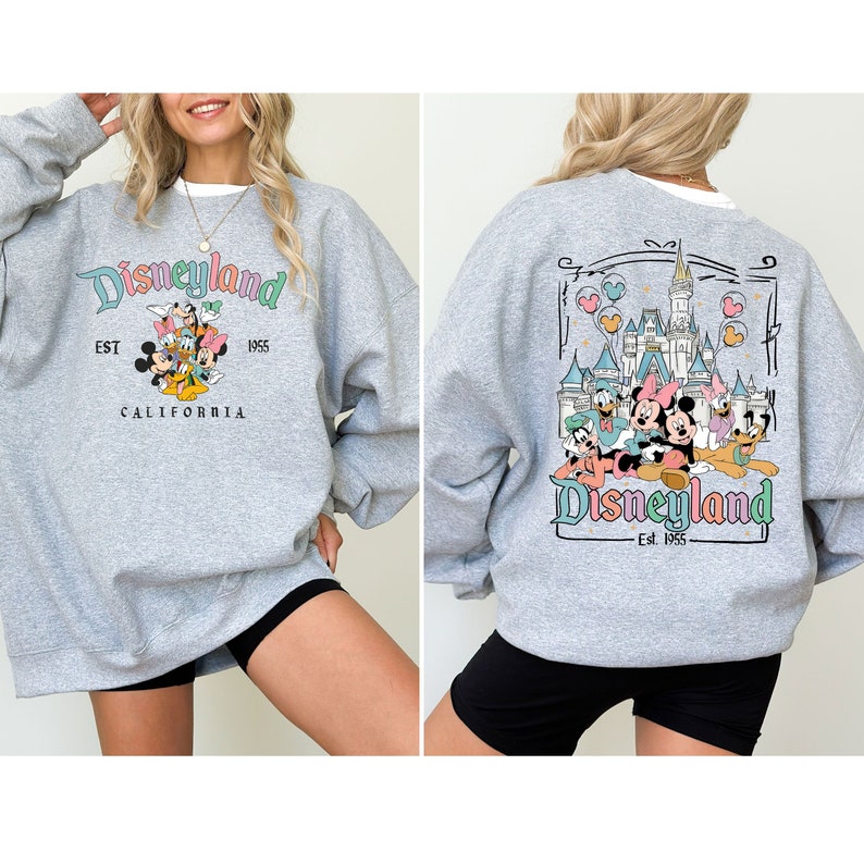 Camiseta de Disneyland California, camiseta de Disneyland Est. 1955, camiseta de vacaciones en Disneyworld, camiseta de Mickey y Minnie, camiseta de Walt Disney, camiseta de viaje a Disney imagen 5