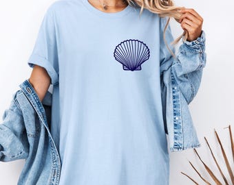 Ocean Shell Shirt, Sea Lovers Shirt, Summer Ocean Shirts, Sea Shell Shirt, Beach T-Shirt, Summer Woman Shirt, Ocean Lover Gift