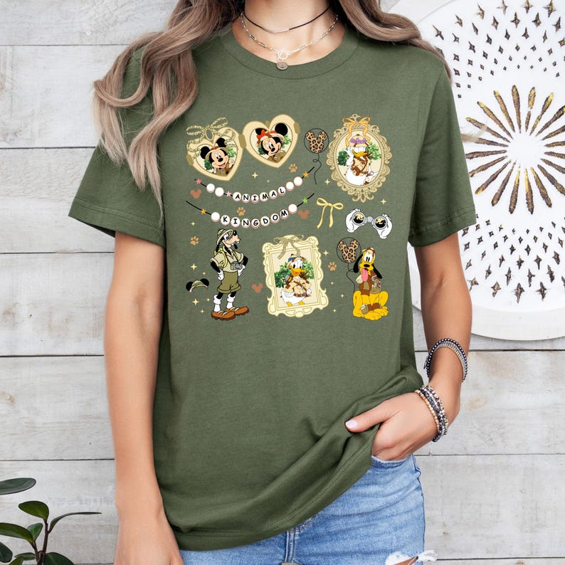 Mickey And Friends Coquette Bows Animal Kingdom Shirt, Disney Safari Mode Shirt, Magic Kingdom Family Trip Shirt, Mickey Minnie Safari Shirt image 2