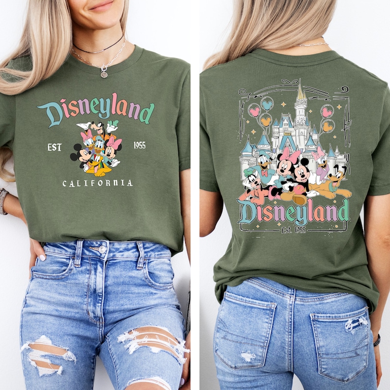 Camiseta de Disneyland California, camiseta de Disneyland Est. 1955, camiseta de vacaciones en Disneyworld, camiseta de Mickey y Minnie, camiseta de Walt Disney, camiseta de viaje a Disney imagen 10