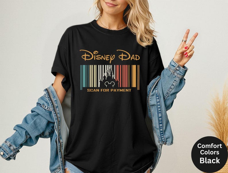 Comfort Colors® Disney Dad Scan For Payment Shirt, Funny Disney Dad Shirt, Father's Day Gift, Dad Tees, Mickey Disney Shirt, Disney Dad Tee image 7