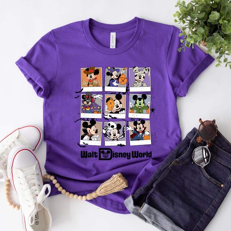 Halloween Walt Disney World Shirt, Mickey And Friends Halloween Sweatshirt, Disney Halloween T-Shirt, Mickey And Friends Pumpkin T-Shirt afbeelding 5