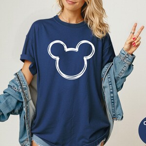 Comfort Colors® Disney Minnie And Mickey Sketch Shirts, Disney Family Trip Tee, Matching Family Shirts, Minnie And Mickey Head Sketch Shirt image 7