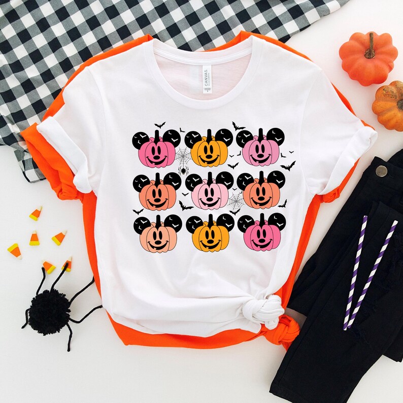 Mickey Pumpkin T-Shirt, Mickey Halloween Shirt, Mickey And Friends Pumpkin Shirt, Disney Halloween Shirt, Halloween Trip Tee, Halloween Gift image 3