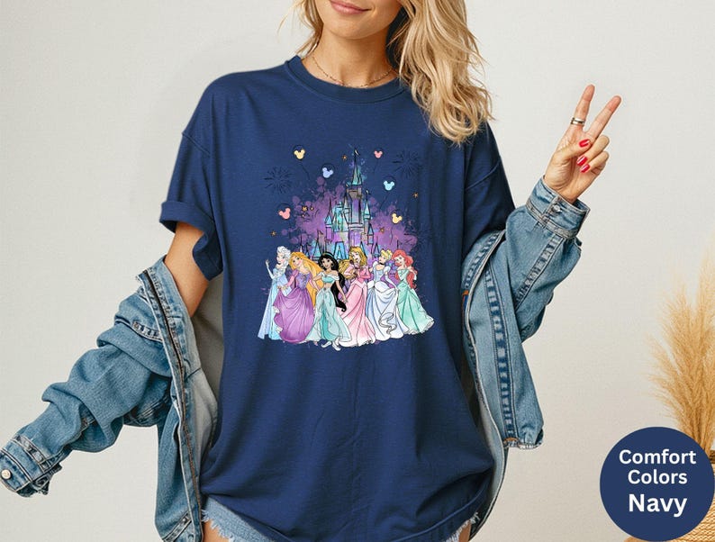 Comfort Colors® Retro Princess Shirt, Disneyworld Princess Shirt, Disney Princess Shirt, Disneyland Girls Trip Shirt, Princess Castle Tee Bild 8