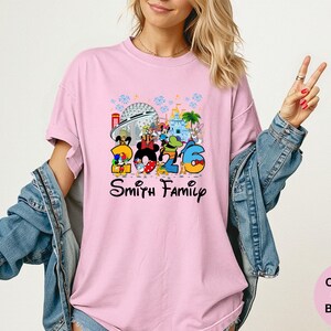 Comfort Colors® Personalized Disney trip 2026 shirt, Family vacation group matching shirt, WDW Disneyworld Mickey & friends Disney squad Tee image 11