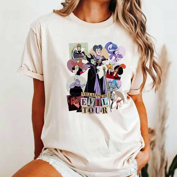 Disney Evil Queens Shirt, Retro Disney Villains Characters Shirt 